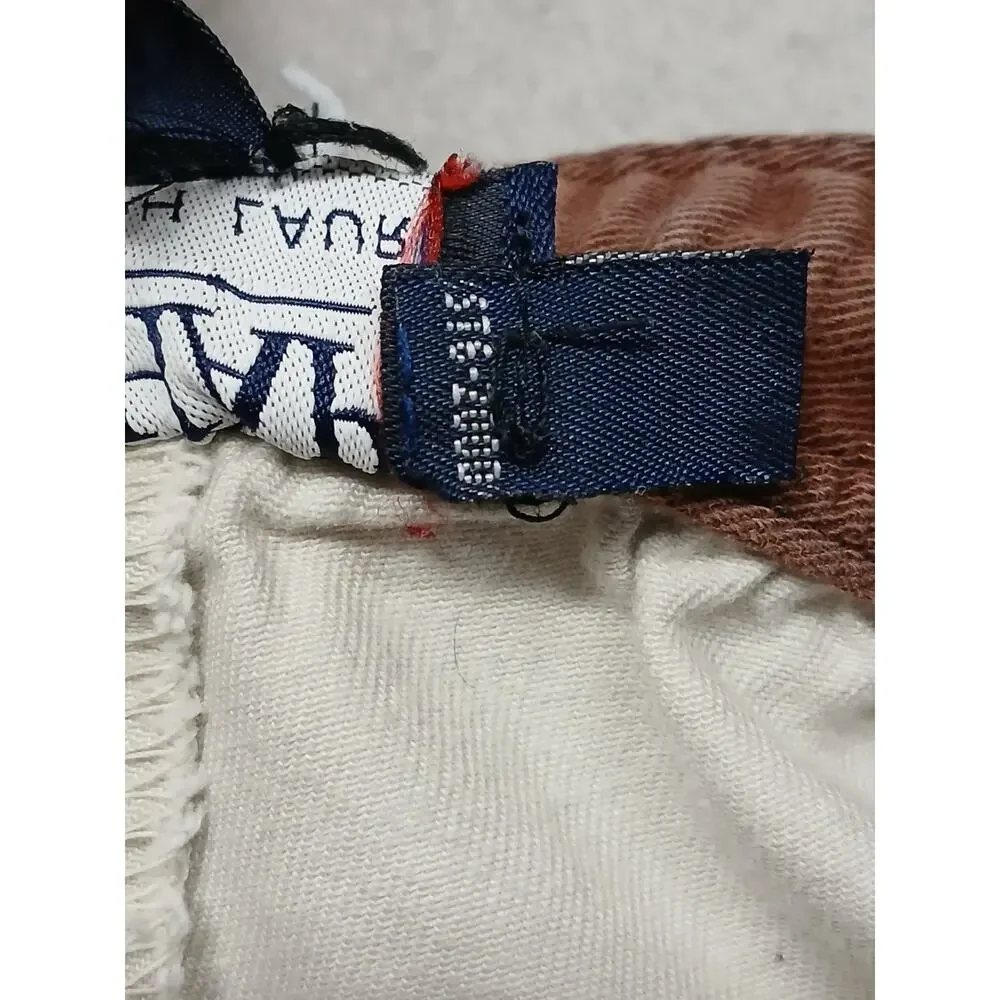 Chaps Ralph Lauren (Large) Men's Beige Vintage Cotton String and Zip Shorts
